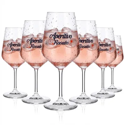 Produktbild von 6x Ramazzotti Glas 0,5l Weinglas "Aperitivo Rosato" Rastal Likör Gläser Spritz