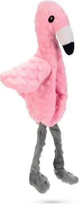 Immagine prodotto di Beeztees Flamingo Quak - Giocattolo per cani - Peluche - Rosa - 40x20x6 cm
