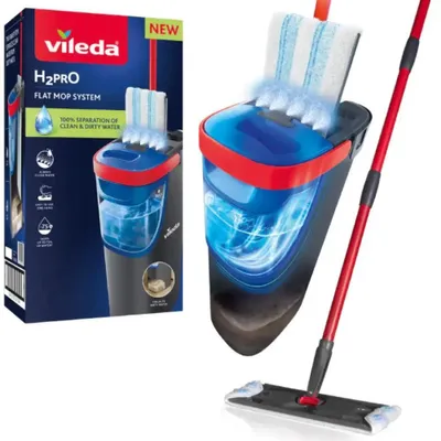 Obrázok produktu pre Vileda 4023103251540, Mikrovlákno, laminát, Dlaždice, Vinyl, Mokrý, 1200 ml, Čierna, Modrá