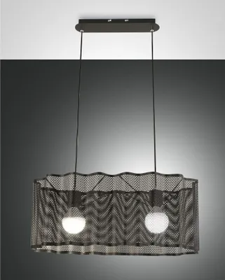 Produktbild von Fabas Luce Pendelleuchte Glicine E27 2000x300mm Schwarz