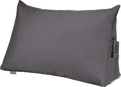Produktbild von Famanu Lesekissen 70 x 40 cm - Dunkelgrau, Abnehmbarer und Waschbarer Bezug, Praktisches Seitentasche,