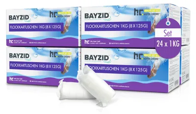 Produktbild von 24x 1 kg BAYZID® Flockkartusche für Pools