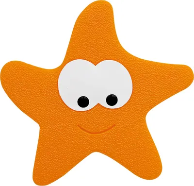 Produktbild von Spirella Duschmatte Badematte Badewanneneinlage Anti Rutsch Pads "Stern"Orange - 5 Stück - antibakteriell rutschfest mit Saugnäpfen - ca. 13 x 12,5 cm