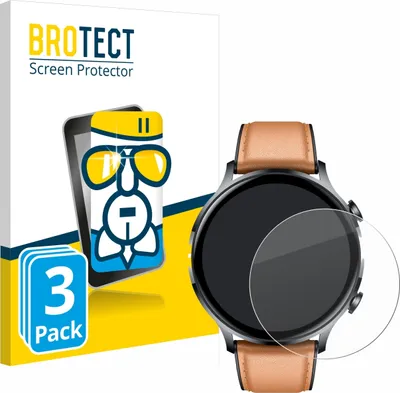 Produktbild von 3x BROTECT Schutzglas für NONGAMX Smartwatch 1.39" Schutzfolie Panzer Folie Glas Display Schutz klar