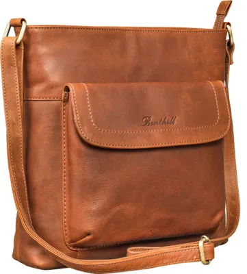 Produktbild von Benthill Shopper Damen Leder - Ledertasche mit Reißverschluss - Umhängetasche aus Echtleder - Handtasche Vintage - Bag Beutel - Schulterbeutel