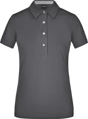 Produktbild von Ladies' Plain Polo Polo mit modischem Einsatz graphite/graphite-white, Gr. S
