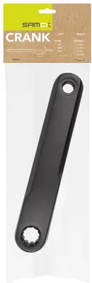 Produktbild von M-Wave E-Bike Kurbel links Alu ISIS 175 mm - schwarz, 0 mm Offset, für ISIS-T...
