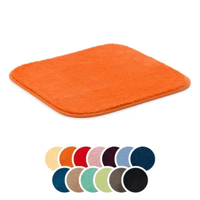 Produktbild von liebling Badteppich, 100% Polyester, mit Anti-Rutsch Beschichtung, saugstark, Serie Santos, 50 x 45 cm, 1500 g/m², bei 60 Grad waschbar, terra