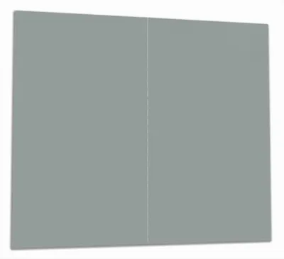 Produktbild von Wallario Herdabdeckplatte aus Glas, Größe 60 x 52 cm 2-teilig, Motiv Grau