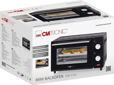 Zdjęcie produktu dla Clatronic MB 3746, Czarny, Wolnostojący, obrotowy, Szkło, Stal nierdzewna, Mechaniczny, 60 min