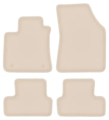 Produktbild von DURBAN Beige Velours-Fußmatten-Set für Renault Megane IV Grand-Coupé, Liftback, Kombi, Grandtour, Coupé, GT (2015-)