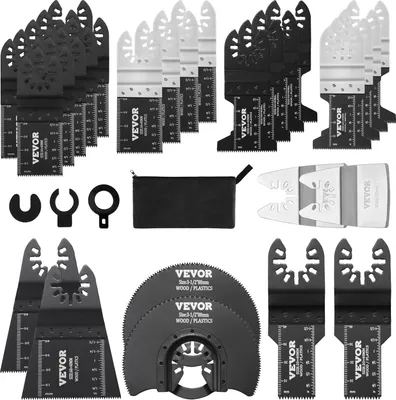 Immagine prodotto di lama 33x Utensile multifunzione 8 tipi Utensile oscillante Acciaio ad alto tenore di carbonio (HCS) Interfaccia a cambio rapido compatibile con il 95 % degli utensili oscillanti disponibili sul mercato