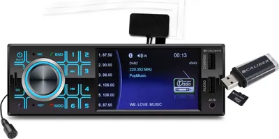 Produktbild von Autorádio Caliber s Bluetooth, USB, AUX - 4-palcová obrazovka - Pripojenie zadnej kamery - Extra USB (RMD404DAB-BT)