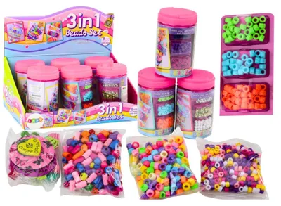 Image de Kit de perles en pot pour la création de bijoux 3 en 1