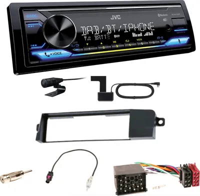 Produktbild von JVC KD-X472DBT Digitalradio Bluetooth USB MP3 AUX FLAC Einbauset für BMW 3er E46