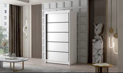 Produktbild von Zweitüriger Kleiderschrank NICA – Breite 100 cm, weiß