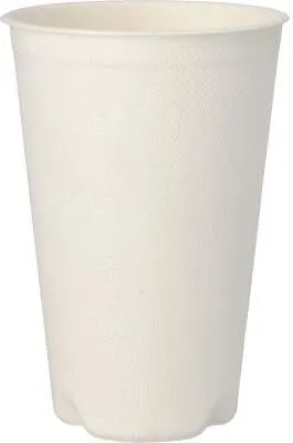 Produktbild von 500 Trinkbecher Zuckerrohr "pure" 0,4 l Ø 9 cm · 13 cm weiss für Heißgetränke