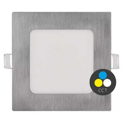 Obrázok produktu pre EMOS Strieborný vstavaný LED panel hranatý 120 x 120mm 7W CCT Premium ZD2223