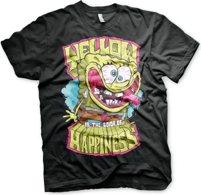 Produktbild von Yellow Is The Color Of Happiness T-Shirt - Medium - Black