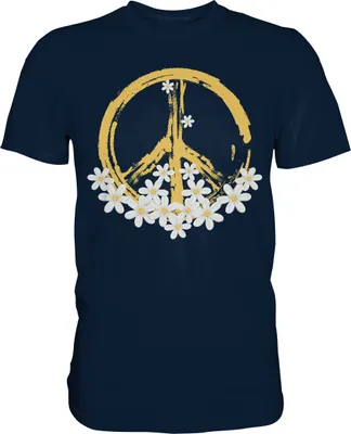 Produktbild von Gänseblümchen Peace Symbol Shirt Garten T-Shirt Gärtner – Navy / L