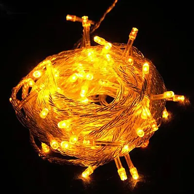 Produktbild von ​10M 100 LED Lichterkette Gelb 8 Lichtmodi Party Garten Innen Deko Weihnachtsbeleuchtung