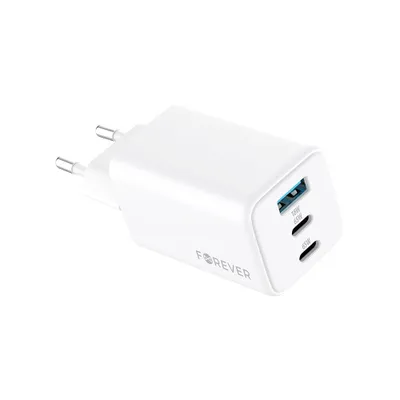 Zdjęcie produktu dla Forever Ładowarka Sieciowa Gan Pd Qc Tc-08-65Acc 2X Usb-C 1X Usb 65W Biała