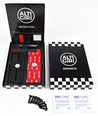 Produktbild von 2x Original ALTI GIRI Premium unsichtbare MAGNET Kennzeichenhalter | rahmenlos | passend für alle Fahrzeuge