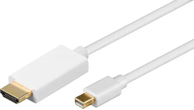 Produktbild von Goobay 2m Mini DisplayPort HDMI cable, 2 m, Mini Displayport, HDMI, Weiß, Männlich/Männlich