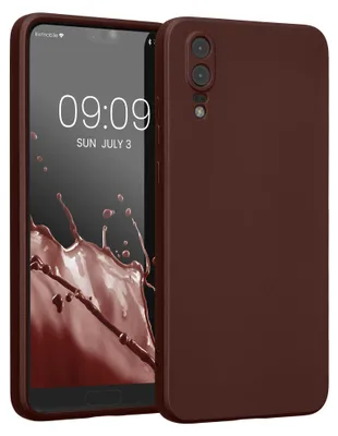 Produktbild von kwmobile Handyhülle für Huawei P20 Hülle - weiche Silikon Case metallisch schimmernd - Schutzhülle Cover - Metallic Tawny Red