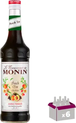 Image de Lot de 6 Sirop Monin - Thé pêche - 70cL