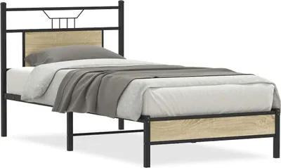 Produktbild von Bettgestell ohne Matratze Sonoma-Eiche 90x200 cm Holzwerkstoff