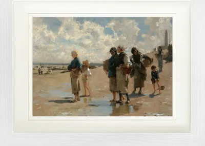 Produktbild von John Singer Sargent Gerahmtes Bild Mit Edlem Passepartout | Wand-Bilder | Im Bilderrahmen - Austernfischen In Cancale, 1878 (30 x 40 cm)