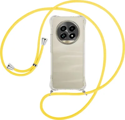 Produktbild von Handykette Backcover-Schutzhülle mit Band (Metall silberfarben) für Realme 13 Pro 5G - gelb