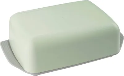 Immagine prodotto di Piatto per burro Fackelmann ECO, piatto ecologico per burro fresco, scatola per burro sostenibile e moderna, piatto per burro di alta qualità con coperchio (colore: grigio/verde)
