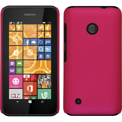 Produktbild von PhoneNatic Case kompatibel mit  Nokia Lumia 530 - Hülle pink gummiert Hard-case Cover