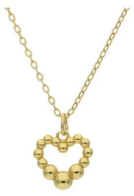 Produktbild von Damen Halskette Herz Silber 925 Goldplattiert JL16-05-0771 44,5 cm
