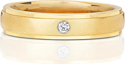Produktbild von 9 Karat (375) Gold 5mm Soft Court Form Diamant Trauring/Ehering/Hochzeitsring Brillant-Schliff 0.05 Karat G - I1 I2, 57 (18.1); TRS380179KYRSP