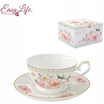 Zdjęcie produktu dla Filiżanka i spodek Easy Life - A Day in the Garden 220ml Porcelana