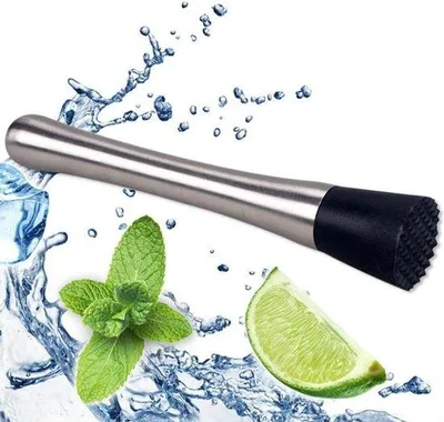 Image de 2 pilons à cocktail Pikler en acier inoxydable pour mojito, pour bar et cuisine