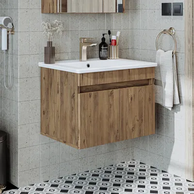 Produktbild von Roomart ATRIA-65 Badmöbel-Set 2-teilig 65 cm breit, Eiche