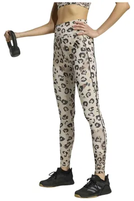 Productafbeelding van Leggings Adidas Optime Essentials Full Length Leggings Print "Beige / Black" voor Dames