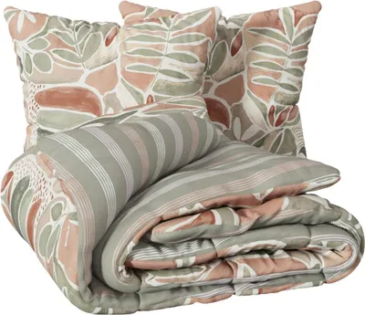 Immagine prodotto di Biancheria da letto stampata "Alvaro" verde seladon 240x220 cm  - Atmosphera créateur d'intérieur