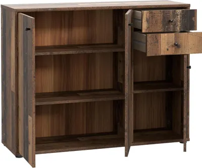 Produktbild von Kommode >Tembi< in Old Wood Vintage - 108,8x85,5x34,8cm (BxHxT)