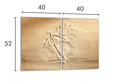 Obrázok produktu pre Ochranný kryt sklenenej varnej dosky 2x40x52 Beach