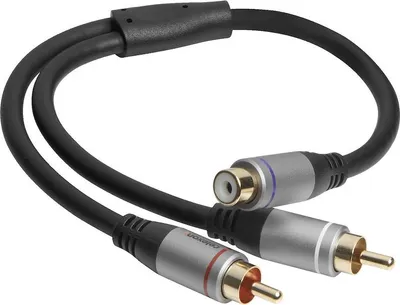 Zdjęcie produktu dla celexon 2x adapter audio cinch-cinch M/F 0,25 m – Professional Line