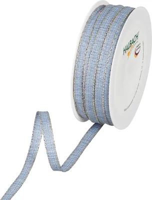 Produktbild von HALBACH Band mit Leinenkante 7 mm breit 12 m lang Dekoband Geschenkband
