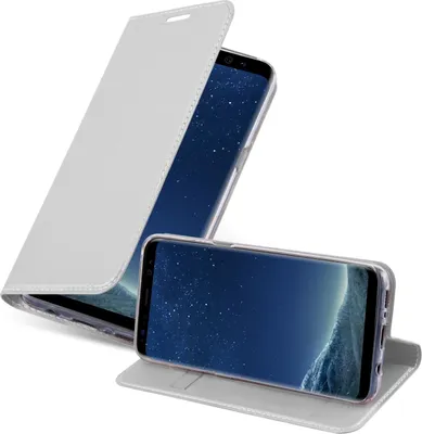 Image de Cadorabo Housse pour Samsung Galaxy S8 PLUS Housse de protection en argent Cover Etui Book Case Booklet