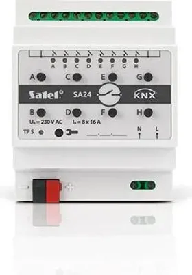 Produktbild von Satel KNX-SA24, Schaltaktor, DIN-Schienenmontage, 8 Kanäle, IP20, Weiß, AC