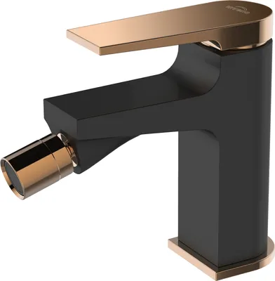 Produktbild von BADLAND Bidetarmatur Wasserhahn MIDNIGHT Bidetmischer für Badezimmer in Schwarz-Gold