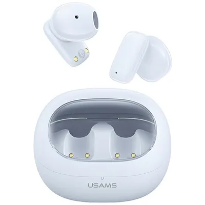 Image de Usams, écouteurs Bluetooth 5.3 True Wireless au design élégant, blanc
